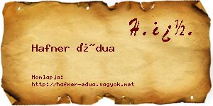 Hafner Édua névjegykártya